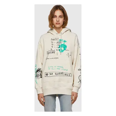 Diesel Sweatshirt - FEXAHOOD SWEATSHIRT white