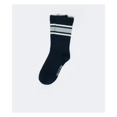 Big Star Woman's Long Socks Navy Blue