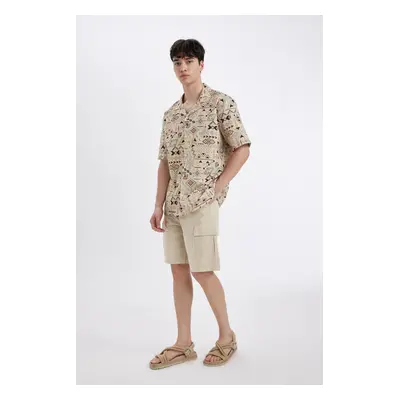 DEFACTO Regular Fit Linen Look Bermuda Shorts