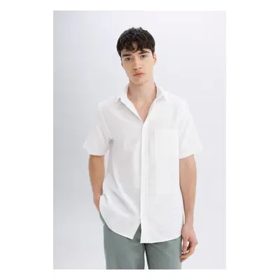 DEFACTO Regular Fit Textured Short Sleeve Shirt