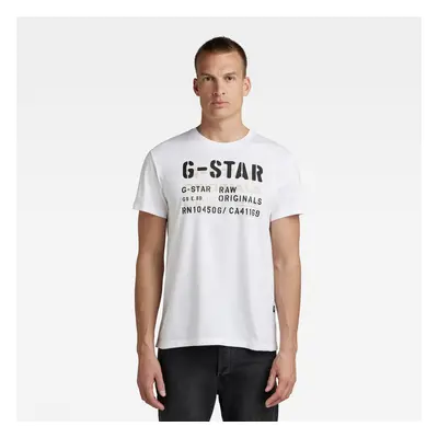 G-STAR T-shirt - Stencil originals r t white