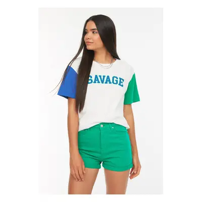 Trendyol Green Denim Shorts