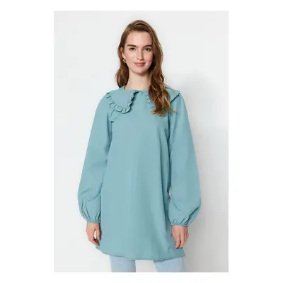 Trendyol Mint Baby Collar Woven Tunic