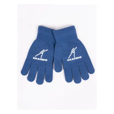 Yoclub Kids's Boys' Five-Finger Gloves RED-0012C-AA5A-014