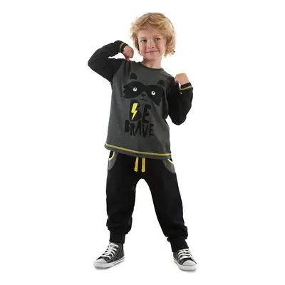 Denokids Be Brave Boy T-shirt Tracksuit Bottom Set