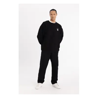 DEFACTO Gabardine Trousers Baggy Fit Cargo Pocket Basic Plain