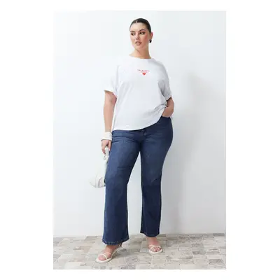 Trendyol Curve Blue More Sustainable High Waist Flare Jeans