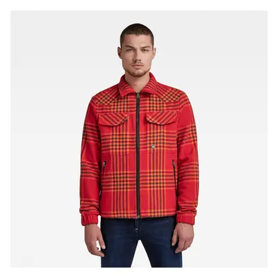 Jacket - G-star Check overshirt jacket orange