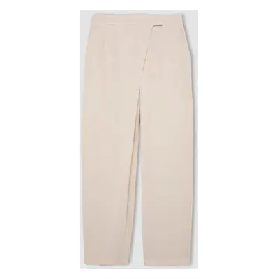 DEFACTO Elastic Waist Linen Blend Harem Trousers