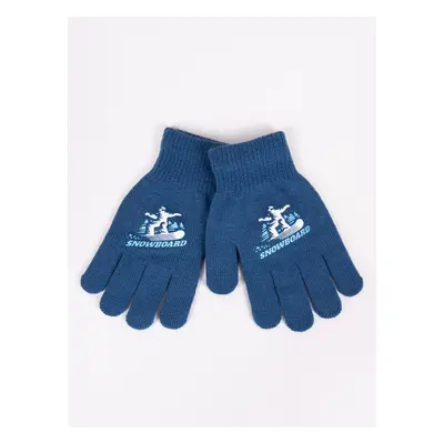 Yoclub Kids's Boys' Five-Finger Gloves RED-0012C-AA5A-007