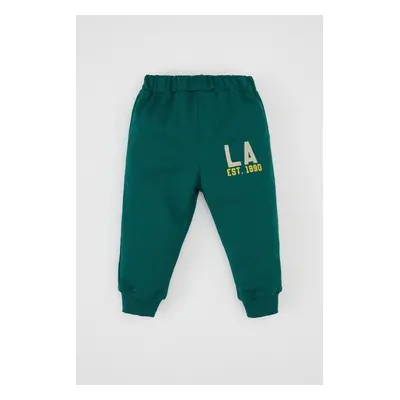 DEFACTO Baby Boy Printed Tracksuit Bottoms with Elastic Waistband