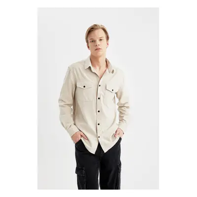 DEFACTO Regular Fit Cotton Long Sleeve Shirt