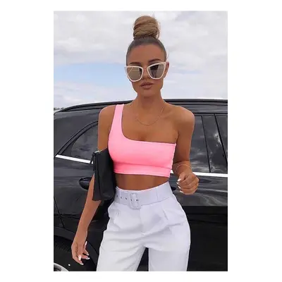 Madmext Mad Girls One-Shoulder Pink Strap Bodywork Mg325