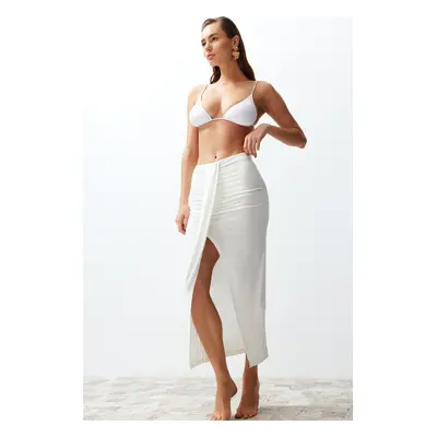 Trendyol Ecru Maxi Knitted Beach Skirt