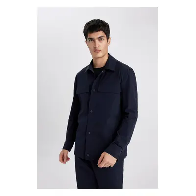 DEFACTO Regular Fit Polo Neck Shirt Jacket