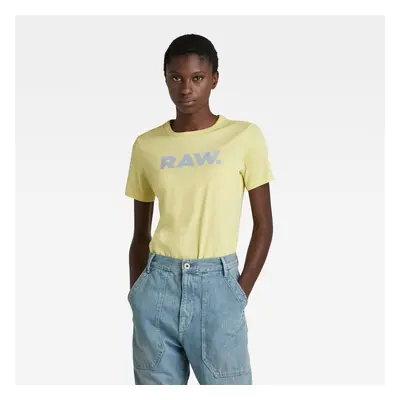 G-STAR T-shirt - RAW. Slim R T WMN YELLOW