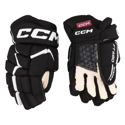 Hokejové rukavice CCM JetSpeed FT680 Black/White palců