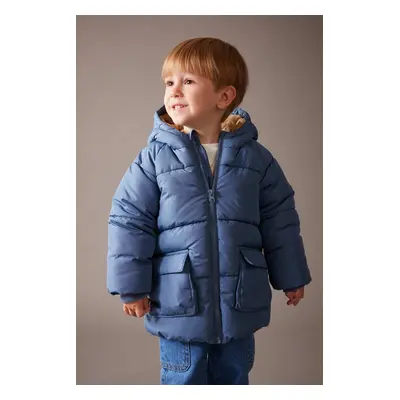 DEFACTO Baby Boy Hooded Fleece Lined Puffer Jacket