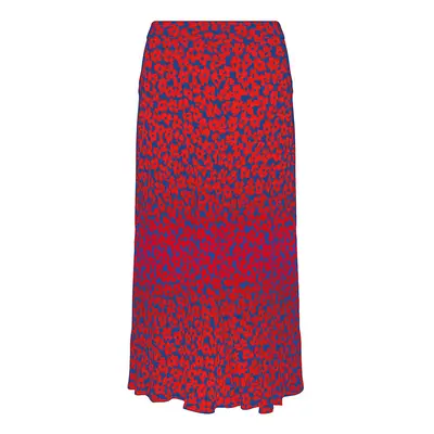 Tommy Hilfiger Skirt - VISCOSE MOSS CREPE MIDI SKIRT red