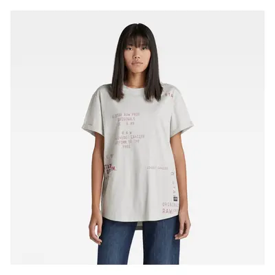 G-STAR T-shirt - Lash fem loose text ao r t wmn grey