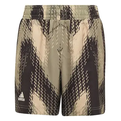 Dětské šortky adidas Boys Printed Short Beige/Black/Olive