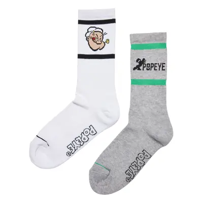 Popeye Socks 2-Pack heathergrey/white