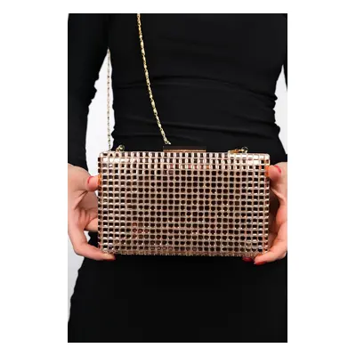 LuviShoes GOMEDA Rose Square Stone Women's Evening Dress Bag