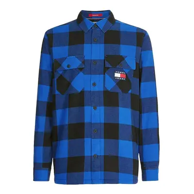 Tommy Jeans Shirt - TJM SHERPA FLANNEL O Blue