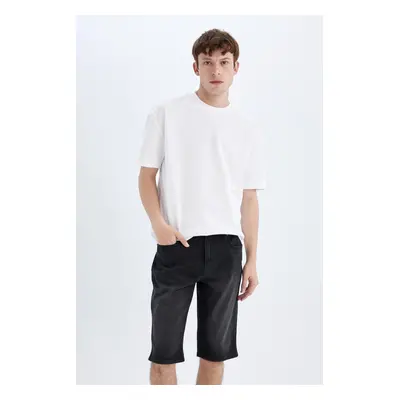 DEFACTO Regular Fit Jean Bermuda Shorts