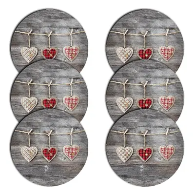 Bertoni Home Unisex's Round Table Pads Set Hearts