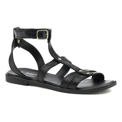 Polaris 319132.z 2Fx Black Woman Flat Sandals