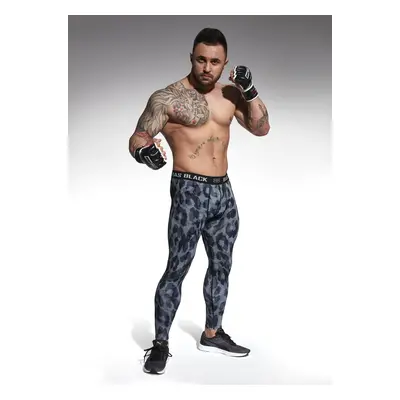 Bas Bleu ALIEN men's functional sports leggings with a drawstring waistband