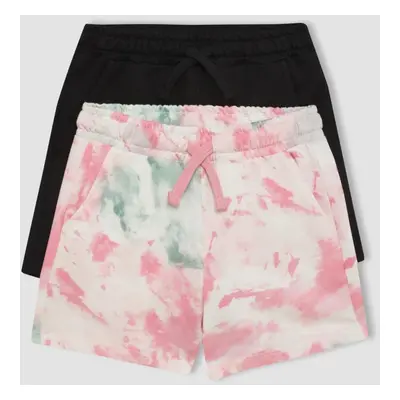 DEFACTO Girl's Printed 2-Piece Shorts