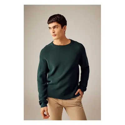 DEFACTO Standard Fit Regular Cut Crew Neck Basic Plain Knitwear Sweater