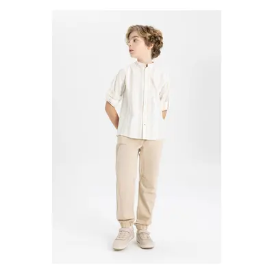 DEFACTO Boy's Waist Tie Elastic Leg Pocket Jogger Gabardine Trousers