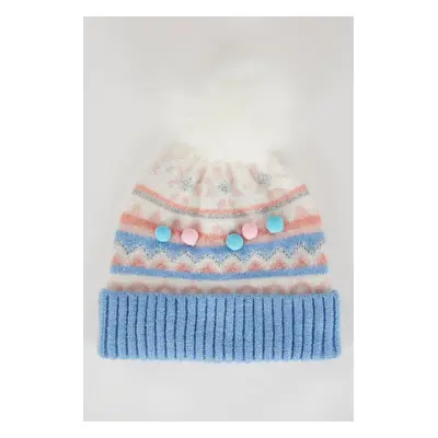 DEFACTO Girl Patterned Pompom Beret