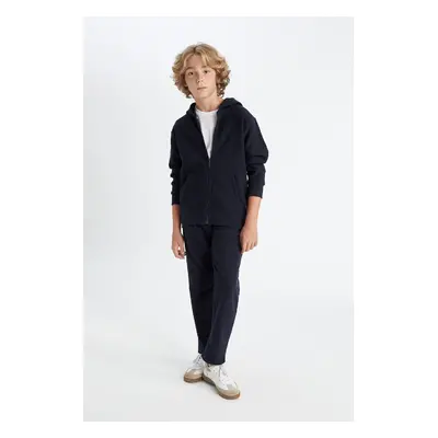 DEFACTO Boy Navy Blue Flexible Waist Straight Leg School Tracksuit Bottoms