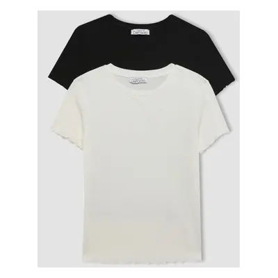 DEFACTO Fitted Crew Neck 2-Piece Short Sleeve T-Shirt