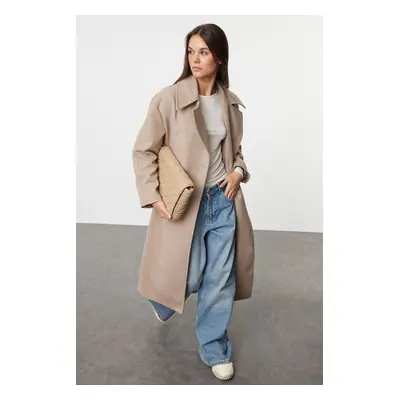 Trendyol Mink Regular Long Wool Coat