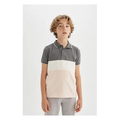 DEFACTO Boy's Pique Short Sleeve Polo T-Shirt