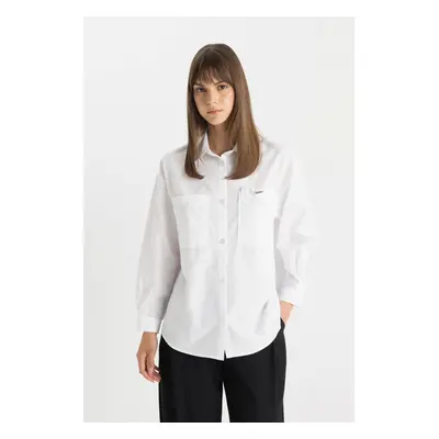 DEFACTO Relax Fit Poplin Long Sleeve Shirt Tunic