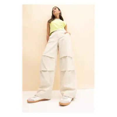 DEFACTO Coool Parachute Gabardine 100% Cotton Trousers