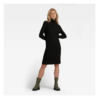 G-STAR Dress - Rib mock slim dress black