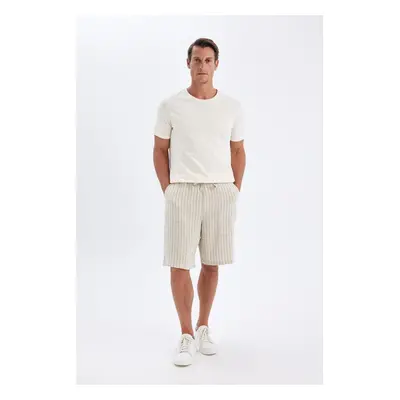 DEFACTO Relax Fit Linen Blend Bermuda Shorts