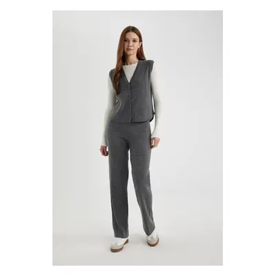 DEFACTO Straight Fit Knitwear Trousers