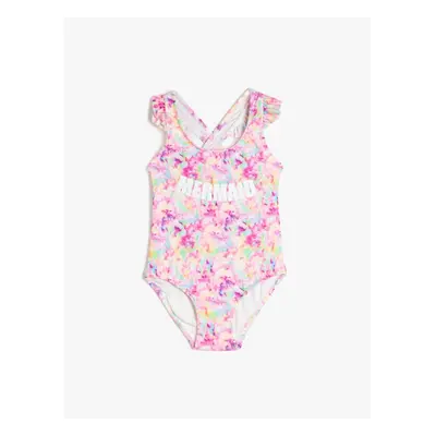 Koton Frill Straps Printed Swimsuit