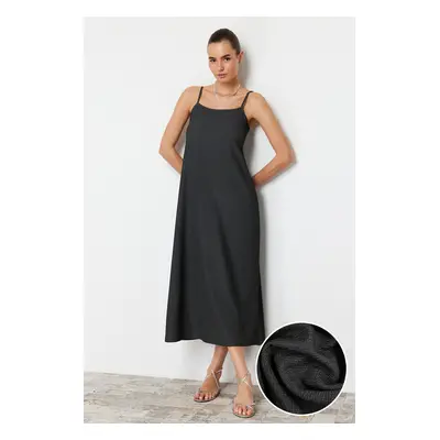 Trendyol antracitové rovné popruhy shift/ploché maxi