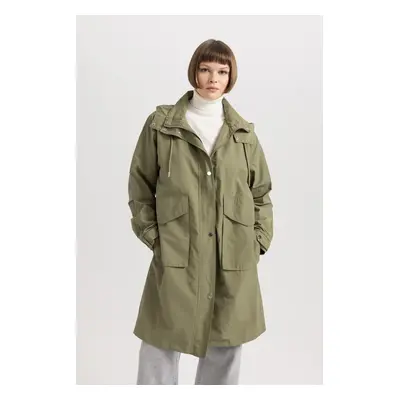 DEFACTO Waterproof Regular Fit Hooded Thin Parka