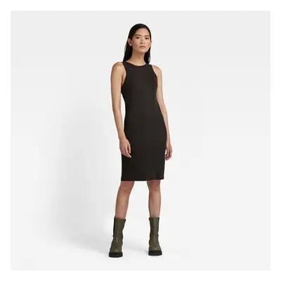 G-STAR Dress - Engineered rib tank dress black