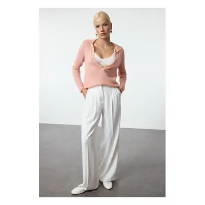 Trendyol Dusty Rose Soft Textured Loose Knit Sweater